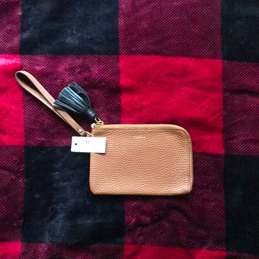 Leather Fossil wristlet!